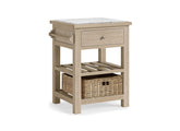 Modern Country Oak Small Kitchen Island - 1